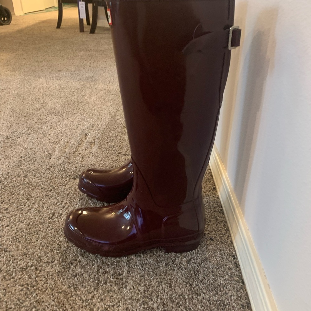 Hunter Original Refined Tall Gloss Rain Boots - Picture 3 of 3